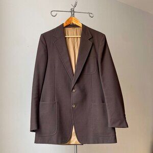 🍂 70s Vintage Espresso Brown Oversized Minimalist Blazer